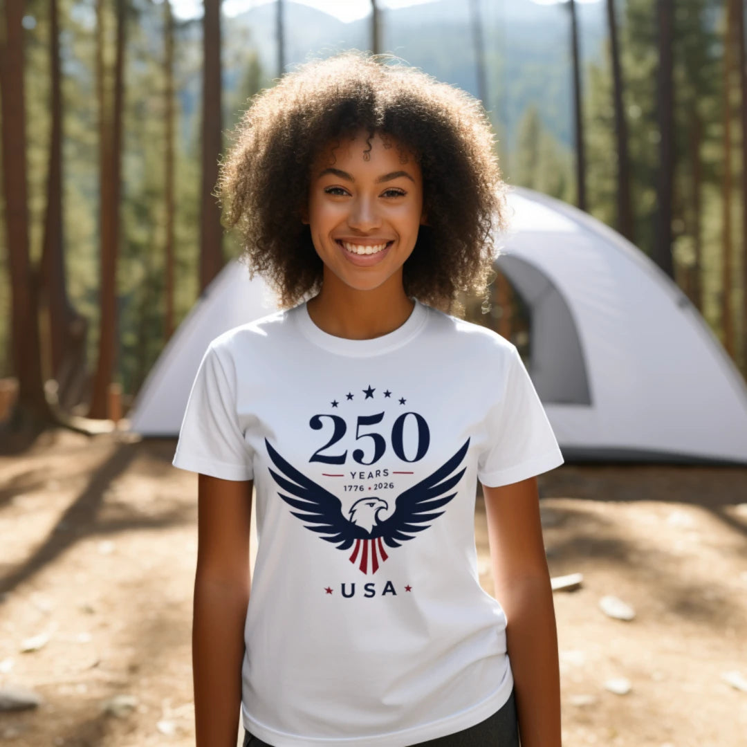 USA 250 Eagle Ragnan - Crop Top